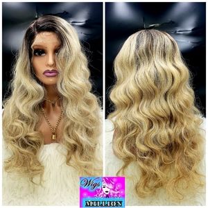 Samara" Long Wavy heat resistant wig.
